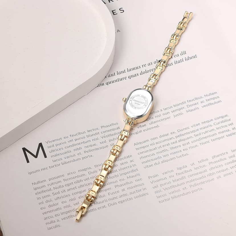 JewelryWe Square Small Ladies Watch: Quartz Analog Women Detachable Stainless Steel Band Tank Diamond Markers Vintage Bracelet Wristwatch