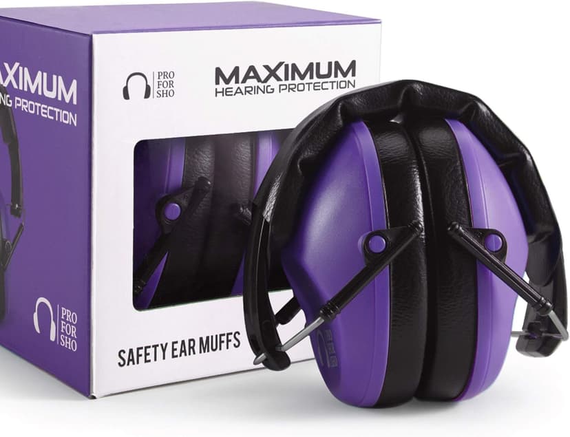 Pro For Sho 34dB Hearing Protection Ear Muffs – Highest NRR Compact Design Ear Protection for Loud Events & Sensory Use