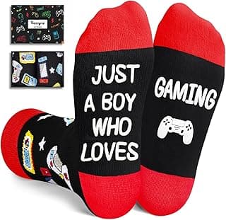 HAPPYPOP Gaming Gifts Teen Boys - Baseball Hockey Football Basketball Gaming Socks for Men