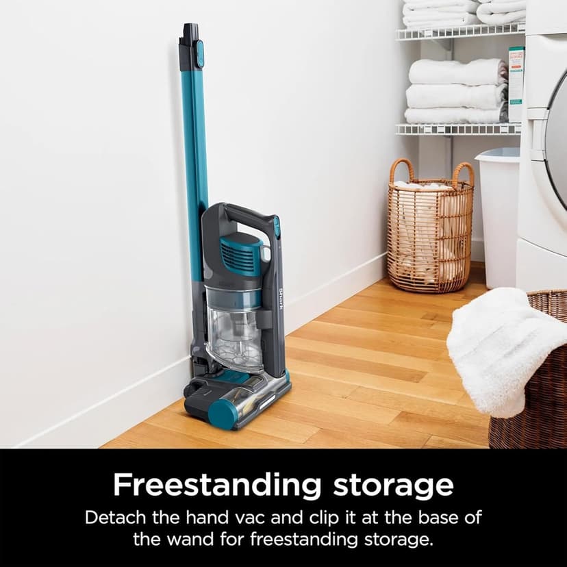 Shark Pet Pro Cordless Lightweight Stick Vacuum Cleaner, Self Cleaning Brushroll, 40 Min Runtime, Removable Handheld, XL Dust Cup, Teal/Grey (Renewed)