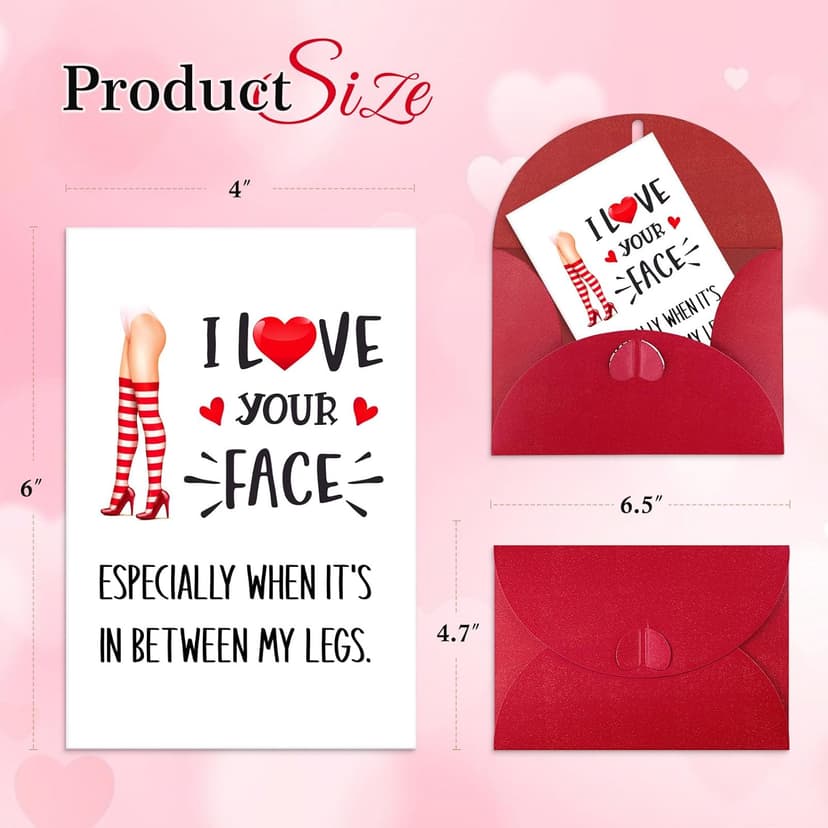 PETCEE Funny Valentines Day Card - 4"x6" Valentines Day Card for Him Her Naughty Valentines Day Gifts Cards with Envelop for Boyfriend Girlfriend Husband Wife Men Women Anniversary Birthday