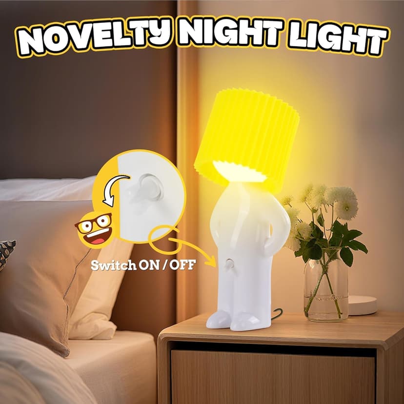 White Elephant Gifts for Adults,Bedside Night Light,Birthday Christmas Gifts for Men Women Boyfriend Girlfriend Husband Wife,Mens Gifts,Valentines Day Gifts for Him Her,Anniversary Funny Gag Gifts