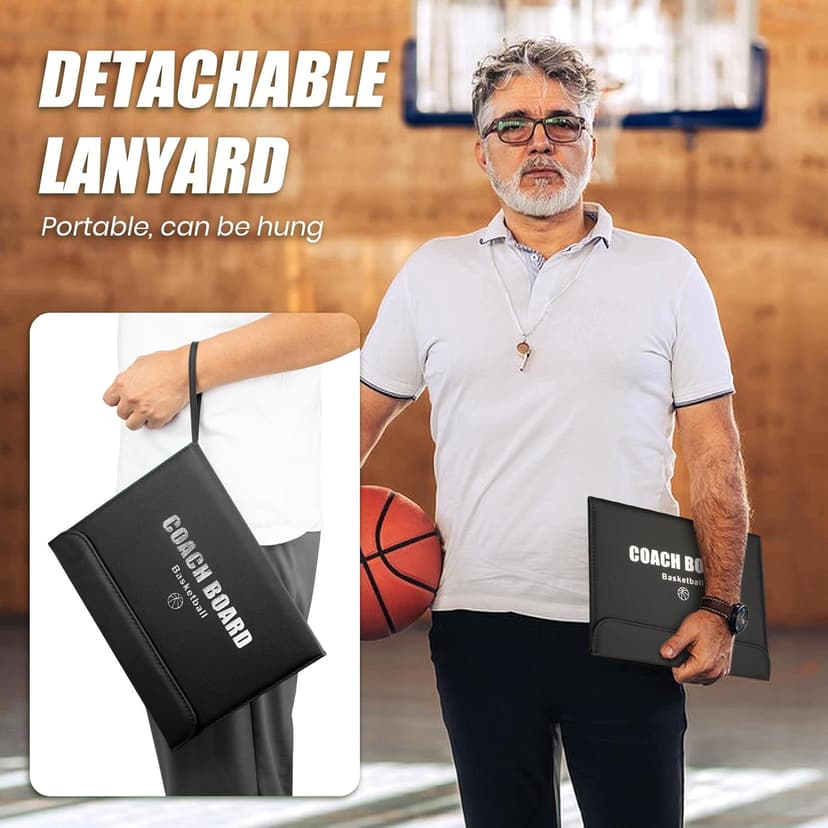 Basketball Coaching Board Coaches Clipboard Tactical Magnetic Board Kit with Dry Erase, Marker Pen and Zipper Bag (Basketball Board) (Basketball Coaching Board) (Basketball Coaching Board)