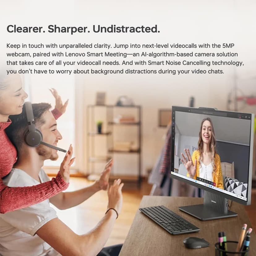 Lenovo IdeaCentre Business Computer All-in-One PC, 27" FHD 100Hz Display, Intel Core i7-13620H, 32GB DDR5, 1TB SSD, Wi-Fi 6, Windows 11 Pro with AI & Microsoft Copilot, Wireless KB & M, Grey