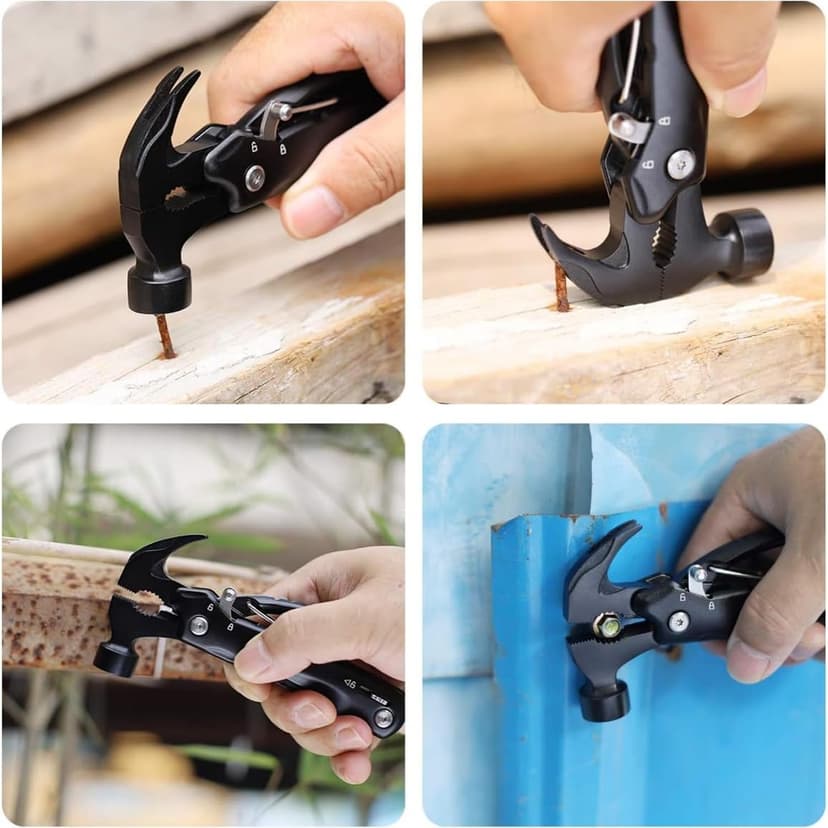 Gifts for Men, Valentines Day,12-in-1 Hammer Multitool, Stocking Stuffers for Men,Christmas Stocking Stuffers for Adults Dad Husband Boyfriend, Mens Gift for Him, Birthday Gift Idea,Mini Multi Tool B07XQZ6QWS
