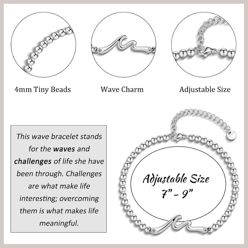 The Wave of Life Bracelet, Christmas Birthday Valentines Graduation Day Gifts for Women Her Gifts for Best Friend Sister Daughter Granddauhgter Niece B0DCJFR132