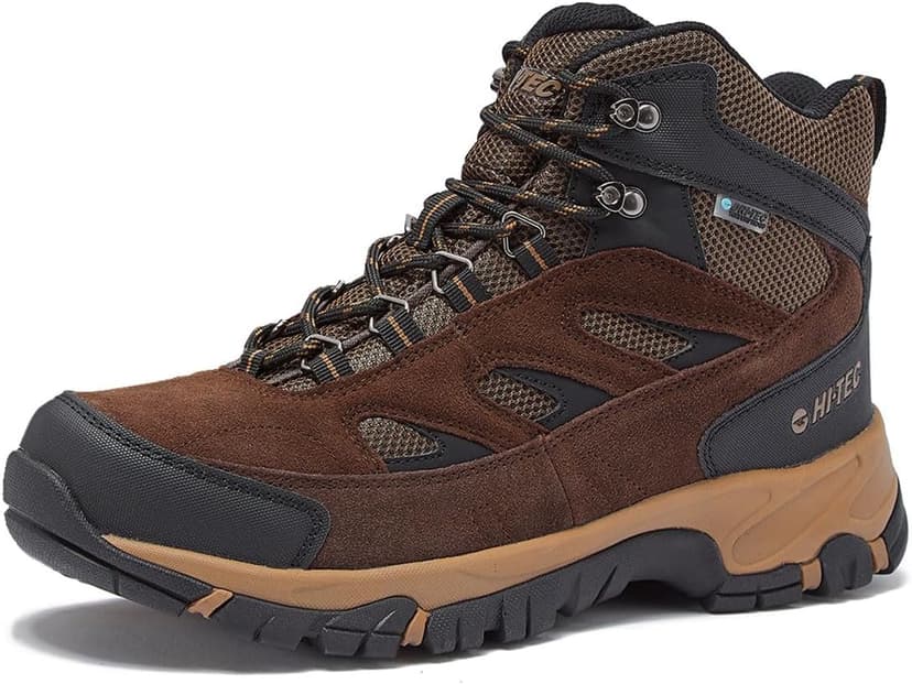 HI-TEC Yosemite WP Mid Waterproof Hiking Boots for Men, Lightweight Breathable Outdoor Trekking Shoes