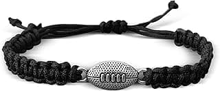 Sportybella Football Bracelet - Adjustable Paracord Charm Bracelet. Unisex Football Gifts