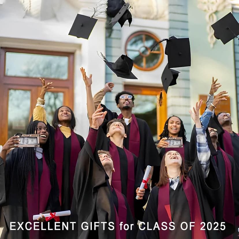 Graduation Gifts 2025 Money Holder, Wooden Graduation Money Cash Envelope Box for Class of 2025 Senior College University Graduates Holiday Christmas Gifts