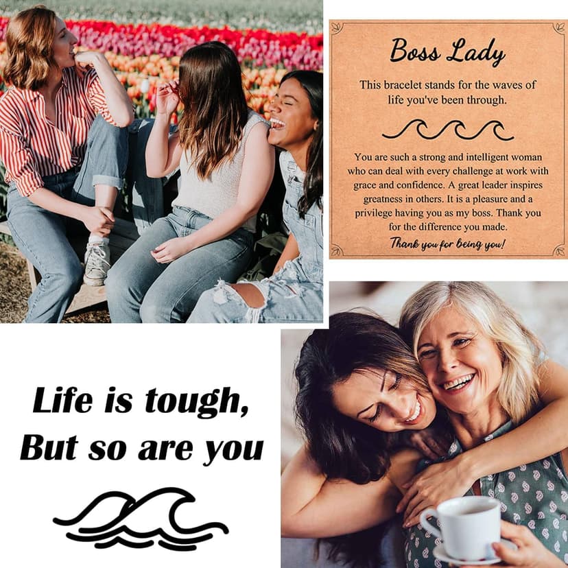 The Wave of Life Bracelet, Christmas Birthday Valentines Graduation Day Gifts for Women Her Gifts for Best Friend Sister Daughter Granddauhgter Niece B0DCJFR132