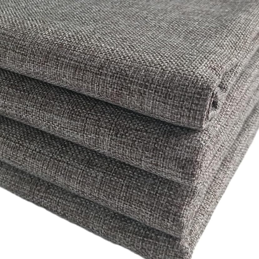 TinaKim Thick Chair Upholstery Fabric, Faux Linen Type Cloth Material, for Sofa Couch DIY (flaxen 14, 2 Yard (57x 72 inch))