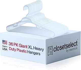 19" XL Plastic Hangers, Giant Heavy Duty Hanger, Merrick, XL Hanger, 36