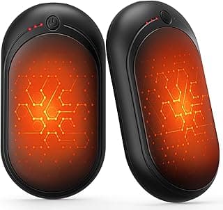 Hand Warmers Rechargeable, KNIFOD 2 Pack 6000mAh Portable Electric Handwarmers, Reusable USB Pocket Heater Great for Raynauds, Hunting, Golf, Camping, Christmas Outdoor, Women Mens Warm Gifts