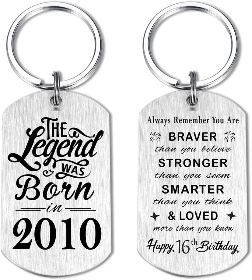 Yobent Birthday Gifts for Men Women Him, Happy Birthday Personalized Keychain, Men Gifts for Bday Unique B0CQ8GFN4W