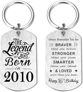 Yobent Birthday Gifts for Men Women Him, Happy Birthday Personalized Keychain, Men Gifts for Bday Unique B0CQ8GFN4W