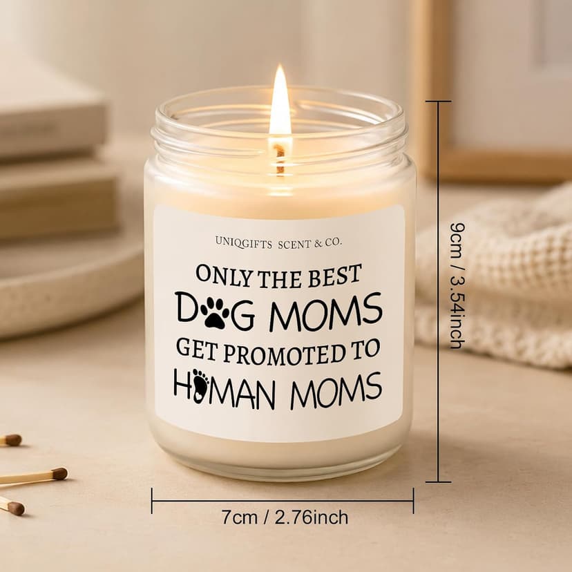 Funny Dog First Time New Mom Gift for Pregnant Women, Pregnancy Mothers Day Gift, Moms to Be Gifts Lavender Scented Candle Best Expecting Mom Gifts, 7oz Lavender Soy Candle Jar for Mom to Be B0H8C3MLMN