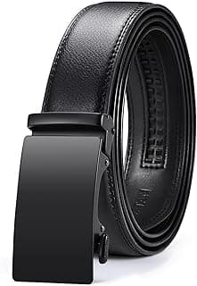 VATAN Men's Belt Leather Ratchet Belt for Men Dress Casual Every Day with Adjustable Buckle, Trim to Fit