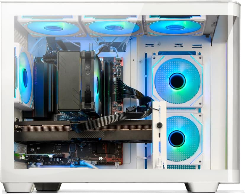 LXZ Gaming PC Desktop - Ryzen 7 9700X, Radeon RX 9060 XT 16GB, 32GB DDR5 RAM, 2TB NVMe 4.0 SSD, 850W PSU - Ready for 1440p & 4K 8K Gaming, VR, and Streaming Tower Computer (White)