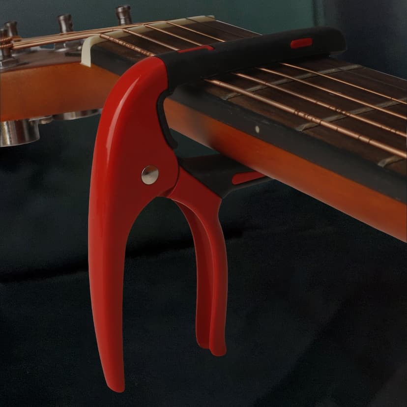Guitar Capo for Acoustic and Electric Guitars 2 Packs Capo 6-String Acoustic Capo guitar accessories (Red-White)