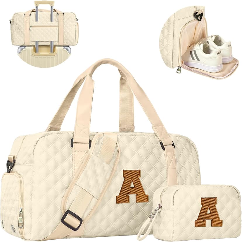 Girl Gifts, Kids Overnight Bag, Birthday Gifts for Women Daughter Sister Friends 8 9 10 11 12 13 14 15 16 17 18 Year Old Girl Duffle Bag Teen Girl Gifts Trendy Stuff Initial Travel Weekender Dance Bag B0DT6QHCXW