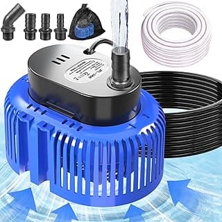 Pool Cover Pump above Ground, Submersible Water Sump Pump Swimming Water Removal Pumps,Submersible Pump for Pool Draining,Pool Pump 16FT Drainage Hose,25 FT Extra Long Power Cord, 850 GPH,4 Adapters