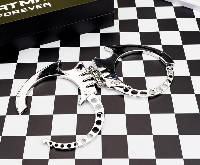 SalesOne DC Batman Forever Bat Cuffs Bracelet Replica Collector's Box Set | Jewelry For Cosplay, Display, and Everyday Wear