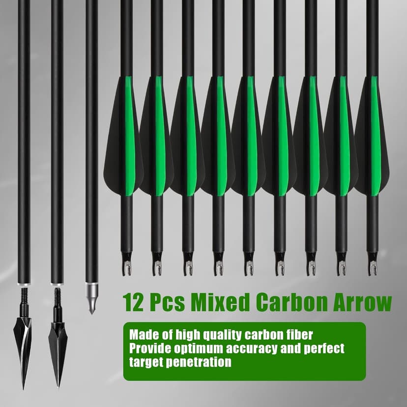 51" Recurve Bow and Arrow Adult Set, 40lb Takedown Archery Adult Bow Suitable for Outdoor Practice (Black)