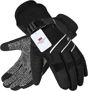 MOREOK Waterproof & Windproof -30°F Winter Gloves for Men/Women, 3M Thinsulate Thermal Gloves Touch Screen Warm Gloves for Skiing,Cycling,Motorcycle,Running
