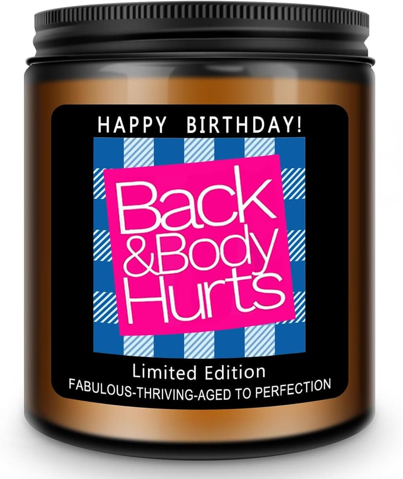 Homsolver Birthday Gifts for Women Men, Happy Birthday Decoration Candles Gift for Her Him, Funny Friendship Mom Dad Sister Friends Wife Husband Present Ideas - Lavender Scented Candle B0GR469HKF