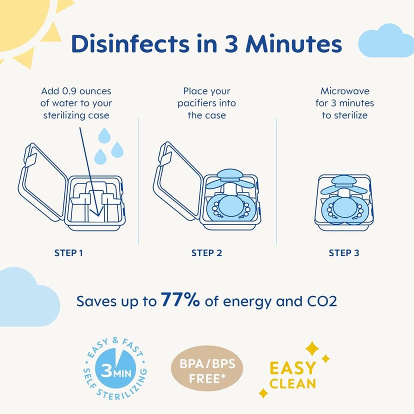 MAM Original Start Matte Baby Pacifiers, Binky for 0-3 Months, BPA-Free Silicone Nipple, Easy to Clean, Best for Newborn Babies, Developed with Medical Experts, 2 Count Binkies with Sterilizer Case