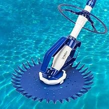 VINGLI Pool Vacuum Cleaner Automatic Sweeper Swimming Pool Creepy Crawler Vacuum with 33FT Hoses (Navy Blue&White)