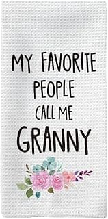 Granny Gifts Kitchen Towels, Granny Grandma Gifts for Mother’s Day Hand Towels, Call Me GrannyDish Towels Dishcloths Tea Towel for Kitchen, Grandma Gift KitchenBathroom Decor, 16x24in B0CZRCQ5J5