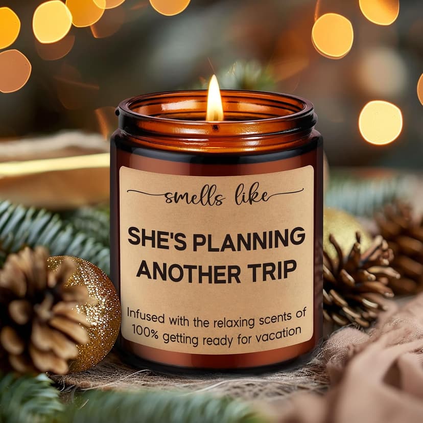 Cool Gifts for People Who Travel, Girls Trip, Funny Christmas, Birthday Gifts Ideas for Travelers Women, Mom, Couple, Her LEADO Travel Candle, Travel Gifts for Women, Traveling, Gifts for Travelers B0D3F1GP3C