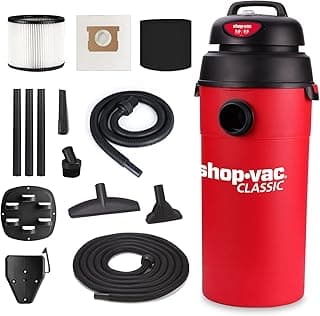 Shop-Vac 5 Gallon 5.5 Peak HP Wet/Dry Vacuum, Wall Mountable Compact Shop Vacuum with 18+7Ft Long Hose & Attachments, Ideal for Jobsite, Garage, Car & Workshop. 9522236