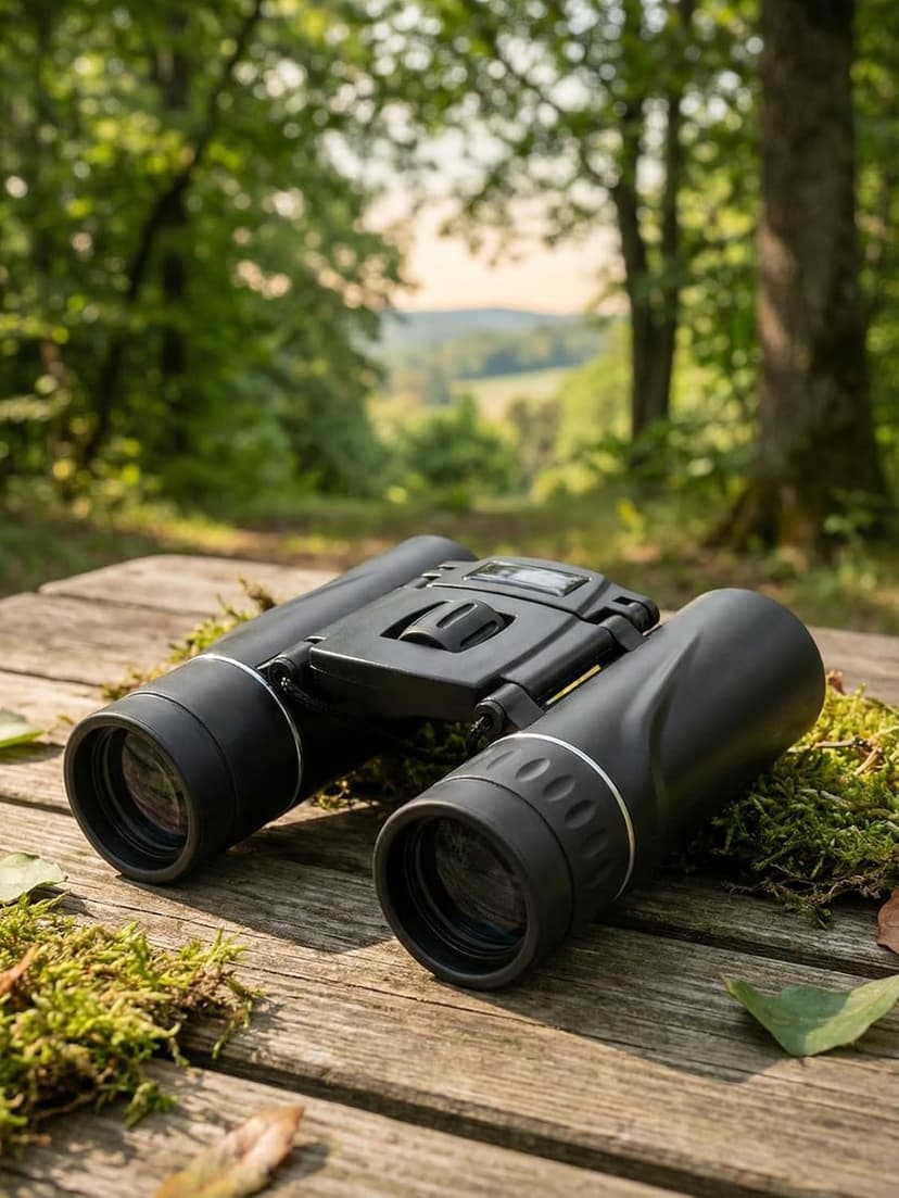 8x21mm Binoculars - Lightweight Optical with Remote Zoom, Compact Foldable Design, Low Light Night Vision for Hunting, Bird Watching, Camping, Sports