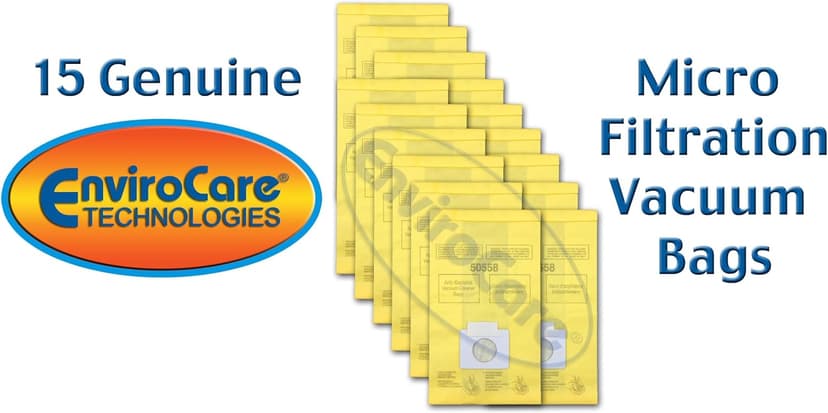 Envirocare Replacement Vacuum Bags Compatible with Kenmore Canister Type C/Q. 5055, 50557 and 50558 Panasonic Type C-5 Vacuums,15 pack