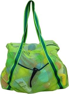 Leberna Large Beach Bag with Zipper Lightweight Beach Toy Bag Mesh Bag for Swimming Pool Sand Toys