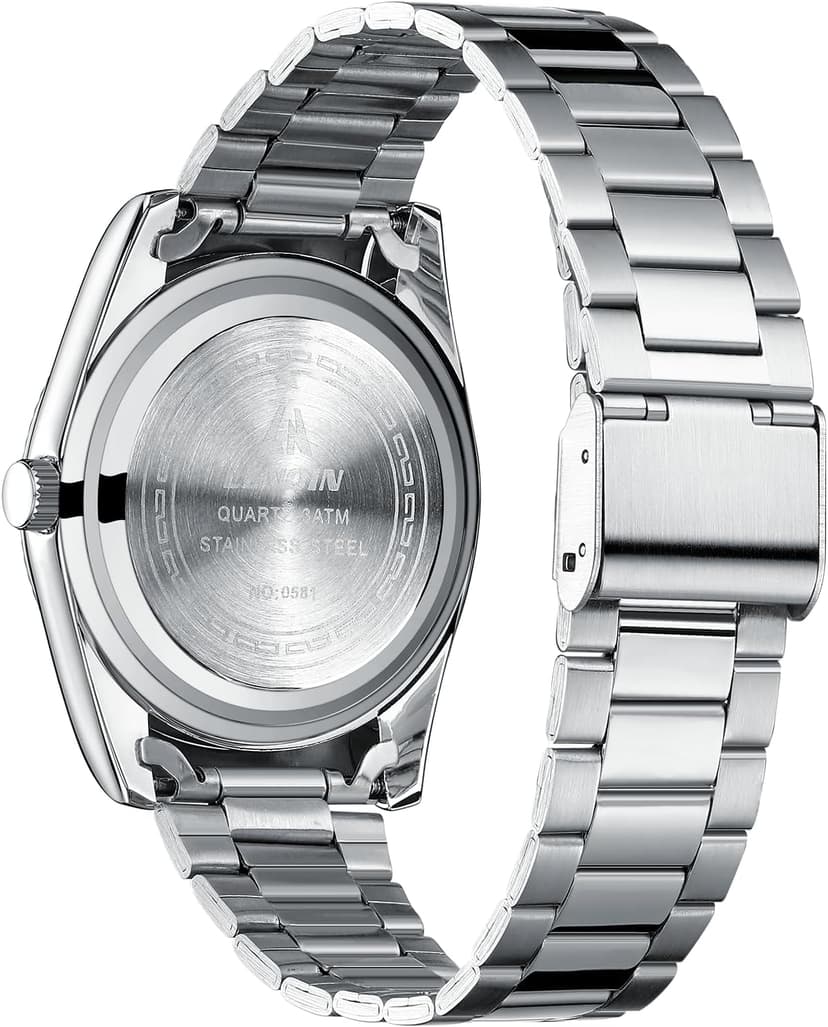 LN LENQIN Mens Watches Waterproof Stainless Steel Watch for Men Analog Quartz Fashion Business Designer Wristwatch