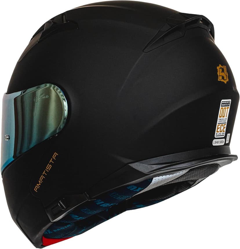 HAX Amatista Modular Flip-Up Dual Visor Motorcycle Helmet - DOT/ECE Approved, Lightweight, Comfortable, and Stylish Helmet for Men and Women (Matte Black XXL)