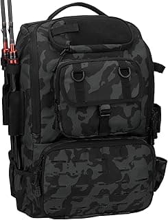 onedayHI Fishing Backpack with Rod Holders,40L Large Water-resistant Fishing Tackle Bag with Cooler,Tackle Box Backpack