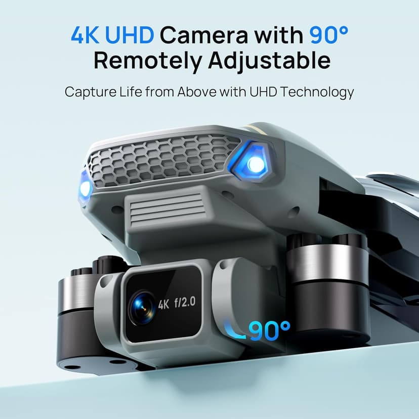 Ameta Drones with Camera for Adults 4k UHD, S20 Lite Brushless Motor FPV Foldable RC Drones for Adults Kids Beginners with 36 Mins Long Flight, Altitude Hold, Headless Mode, Circle Fly, 360° Flips, Cool Toys Gifts for Men Boys(Under 249G)