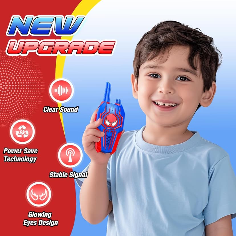 Cool Walkie Talkies for Boys Kids: Gifts Toys for 3 4 5 6 7 8 Year Old Boys Ages 5-7 Kids Walkie Talkies 2 Pack Outdoor Hiking Toy Age 3-8 Year Old Boy Girl Christmas Birthday Gifts Stocking Stuffers