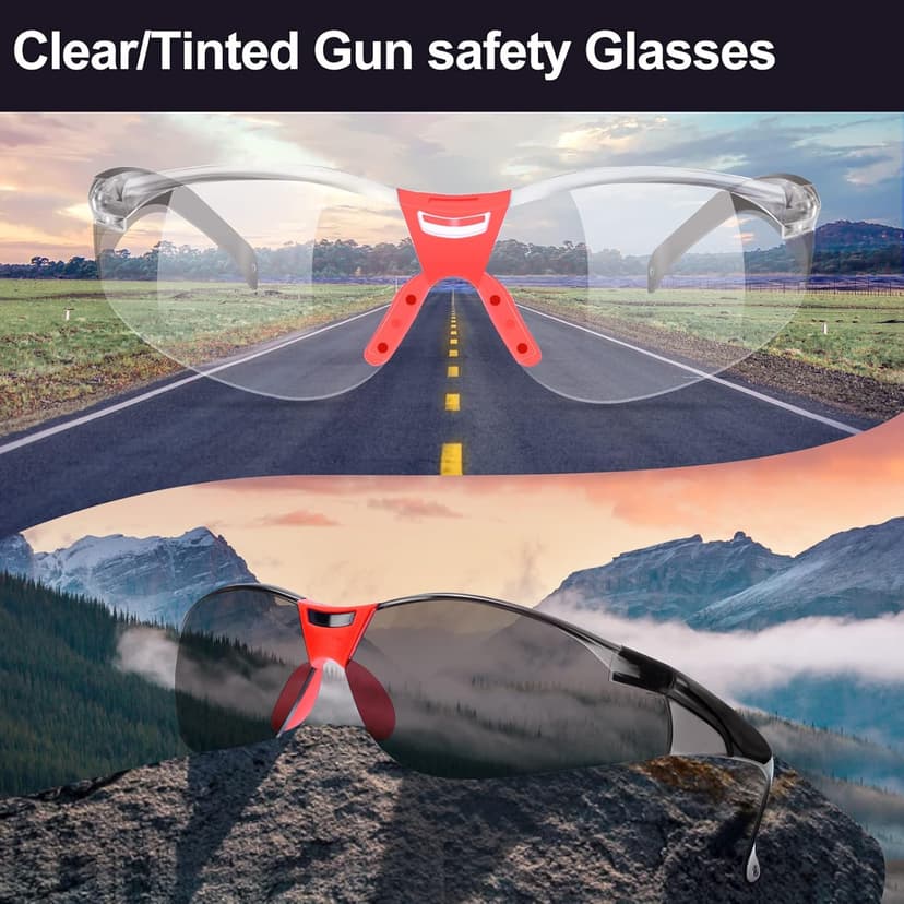 Yewltvep Shooting Ear Protection Gun Range Ear Protection with Earmuffs, Gun Safety Glasses, Earplugs, Hard Storage Case