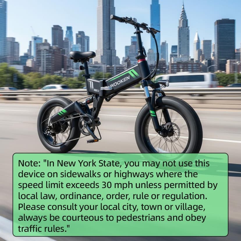 TotGuard Electric Bike,20" Electric Bike for Adults Peak 750W Brushless Motor,20MPH Fat Tire Ebike,Foldable Adult Electric Bicycles with 48V 10Ah Removable Battery,7-Speed,SGS Certified to UL 2849