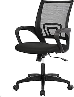 PayLessHere Home Office Chair Desk Computer Chair Adjustable Ergonomic Lumbar Support Armrest Executive with High Density Mesh 360 Degree Swivel Chair for Men Women Adults, Black