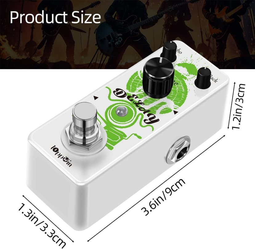 IOppWin Guitar Pedals, Premium Analog Delay Pedal – Warm, Clean, Smooth Tones with 25ms-600ms Adjustable Range & True Bypass, for Retro Tone Lovers And Live Musicians