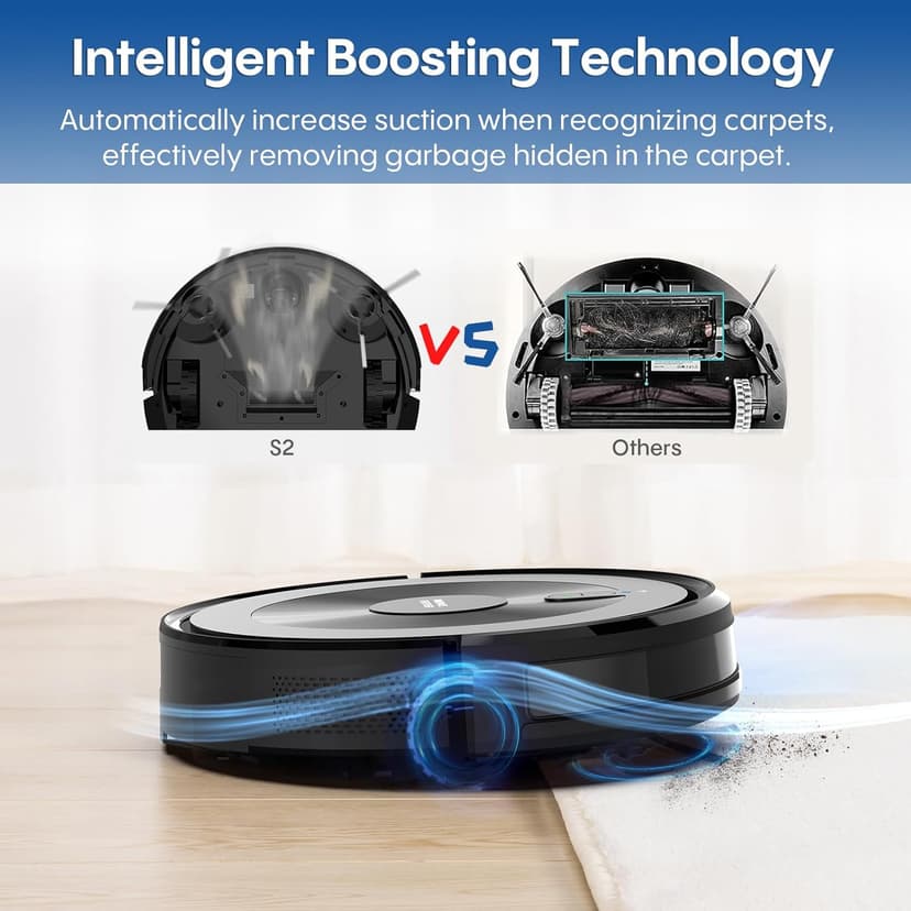 Robot Vacuum and Mop:4000Pa 3-in-1 Robotic Vacuum Cleaner with Intelligent Navigation, Alexa & APP Control, Schedule Cleaning, Slim and Quiet, Robotic Vacuum Perfect for Pet Hair, Hard Floor, Carpet