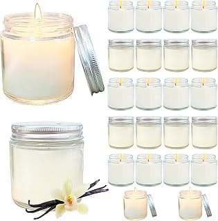 24 Pcs 4 Oz Mini Soy Candles,Vanilla Scented,Aromatherapy Candle,Bulk Candle Set，Great Stress Relieving Scented Candles for Girls as a Gift for Birthdays, Weddings and More! B0DW95Q2D1