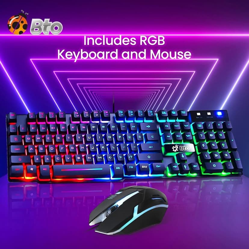 Dell Gaming Tower Desktop PC – Intel Core i5-6500 6th Gen – 16GB DDR4 RAM – 256GB SSD – 500GB HDD – GeForce GT 1030 – 22" Monitor – RGB Keyboard & Mouse – Windows 11 Pro – Gaming Computer (Renewed)