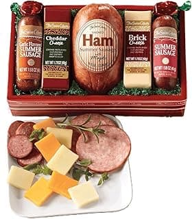 The Swiss Colony High 5 Assorted Summer Sausages and Cheeses Meats and Cheeses Gift Basket